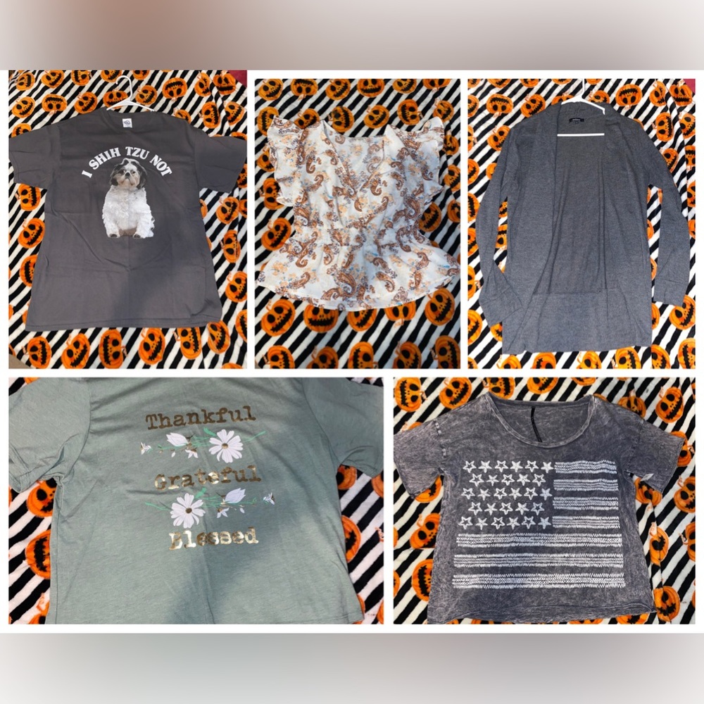 Women’s 5 Piece Shirt Lot- Medium & Large